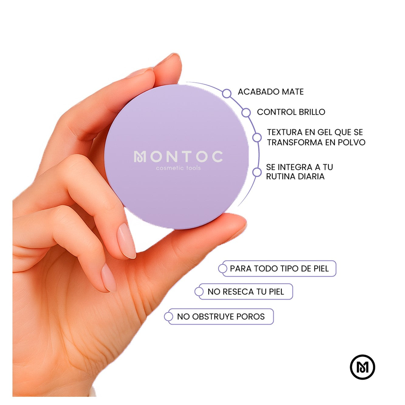 Polvo compacto Soft-Powder en gel Montoc
