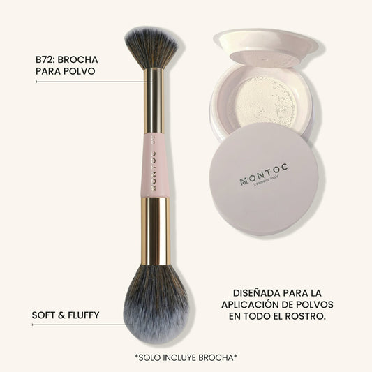 Brocha B72 Individual Doble Humide para Polvo  Montoc